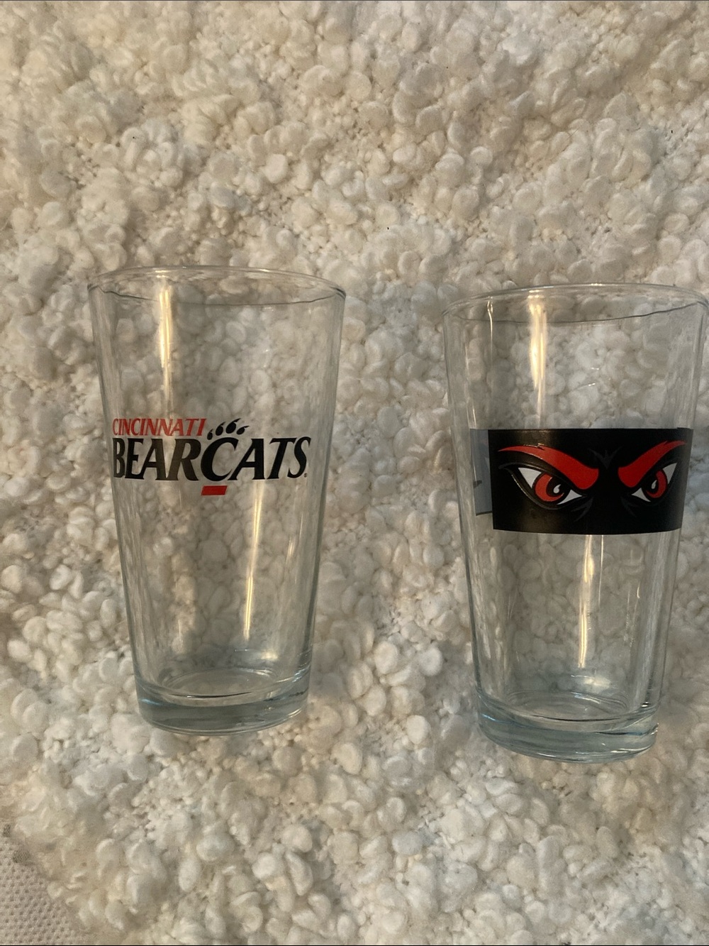 Set of two drinking  glasses - University of Cincinnati Bearcats NEW